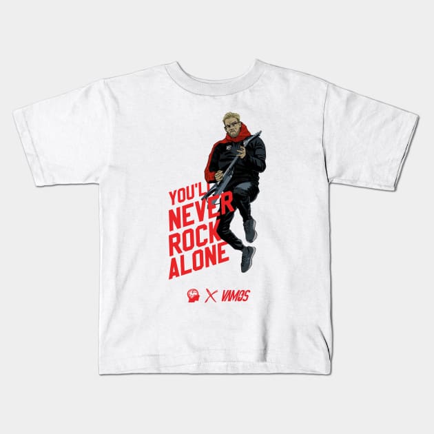 you never rock alone Kids T-Shirt by Vamos Store